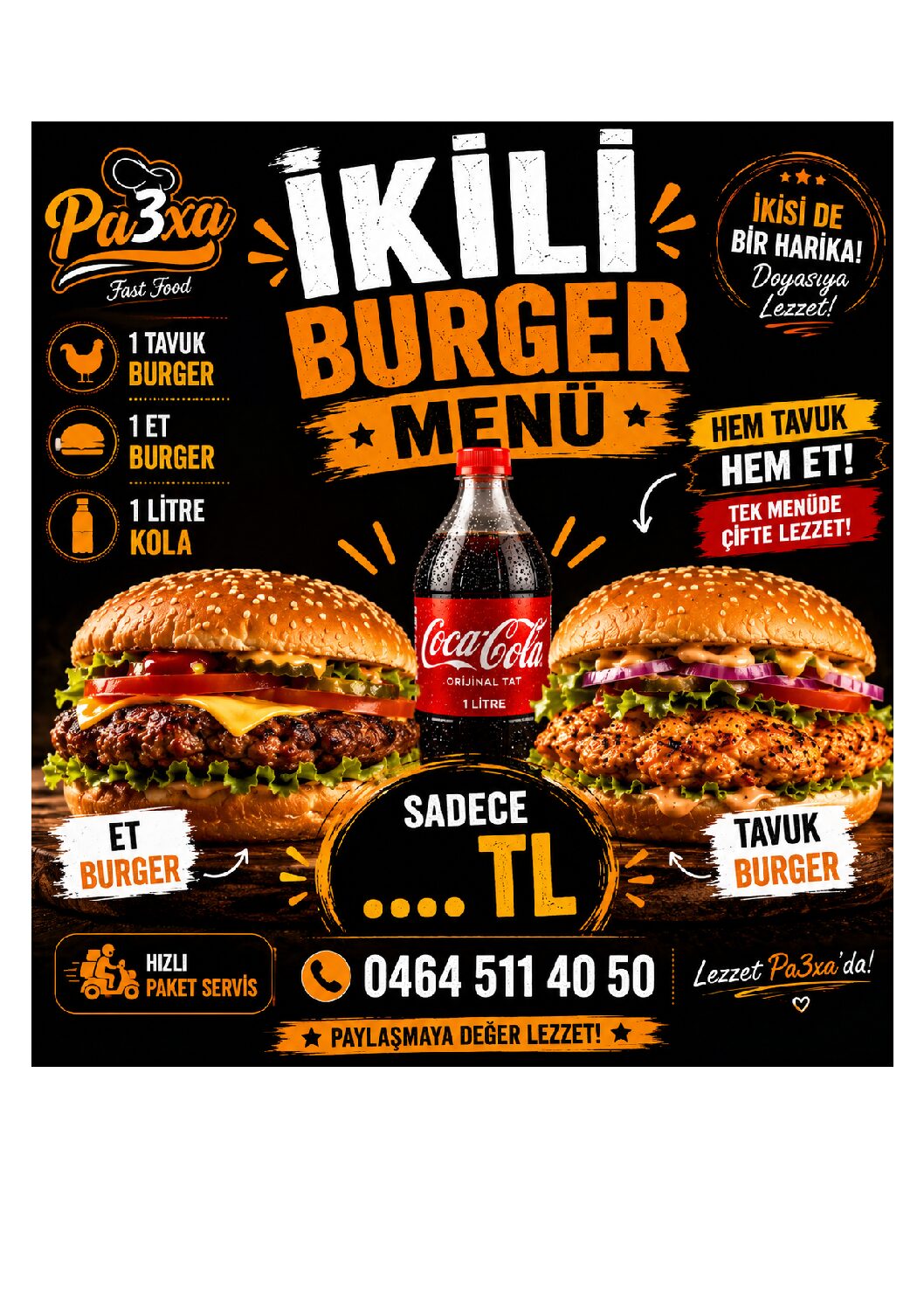İKİLİ BURGER MENÜ